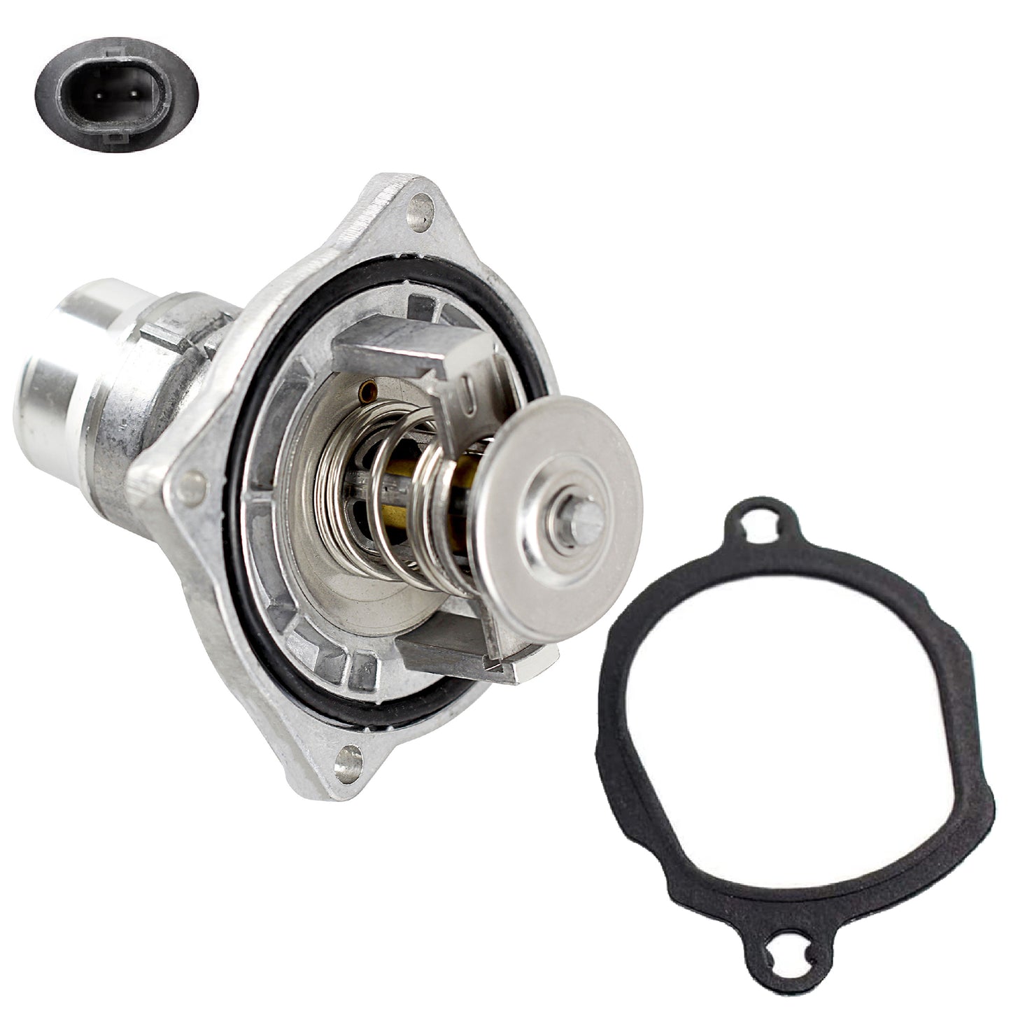 BOXI Thermostat Housing Kit Assembly with Sensor Gasket Fit for Mercedes Benz C230 C280 C300 C350 — product photo 2