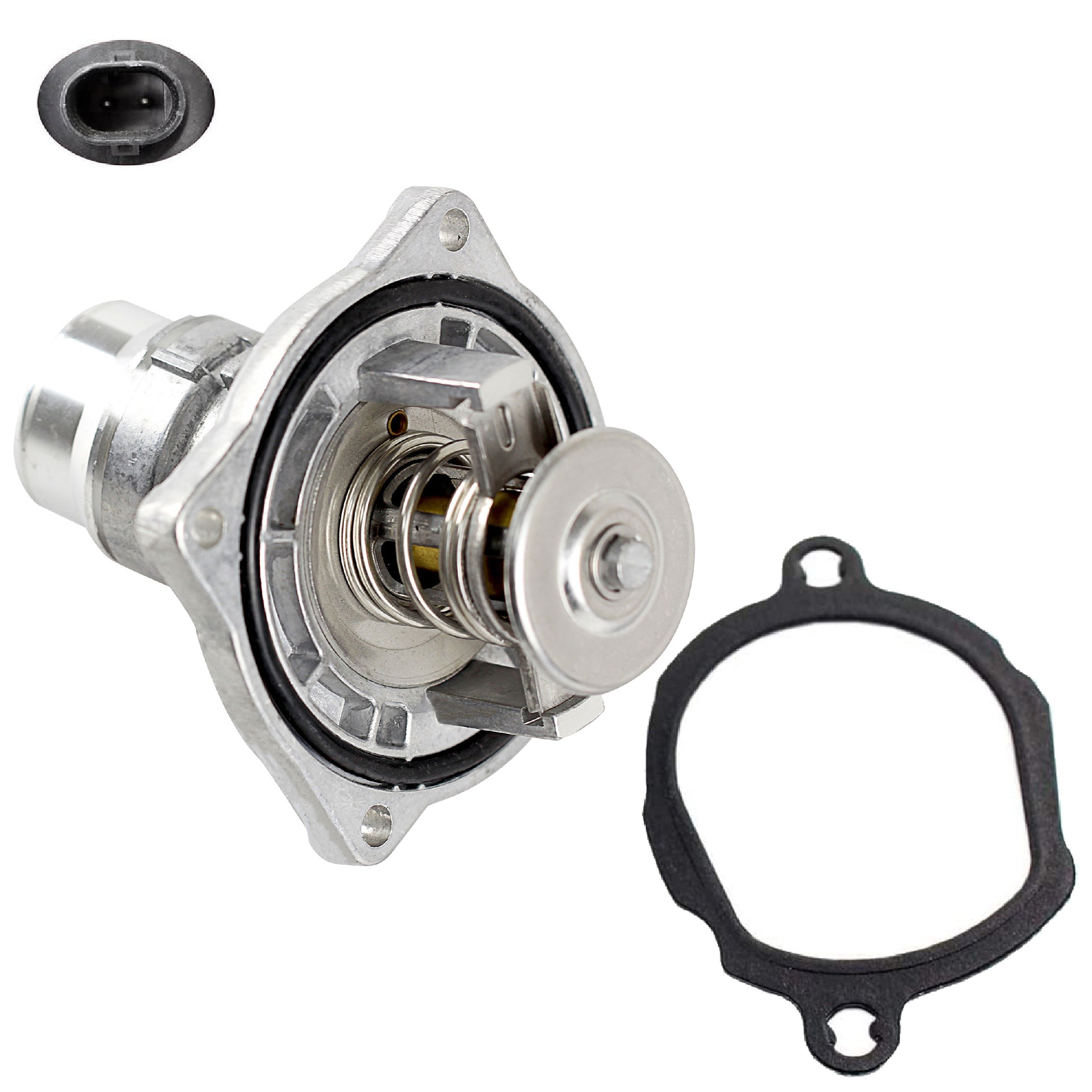 BOXI Thermostat Housing Kit Assembly with Sensor Gasket Fit for Mercedes Benz C230 C280 C300 C350 — product photo 2