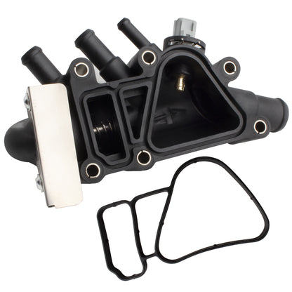 BOXI 902-999 Engine Coolant Thermostat Housing Assembly Fits for Ford Courier Fiesta 2005 2006 2007