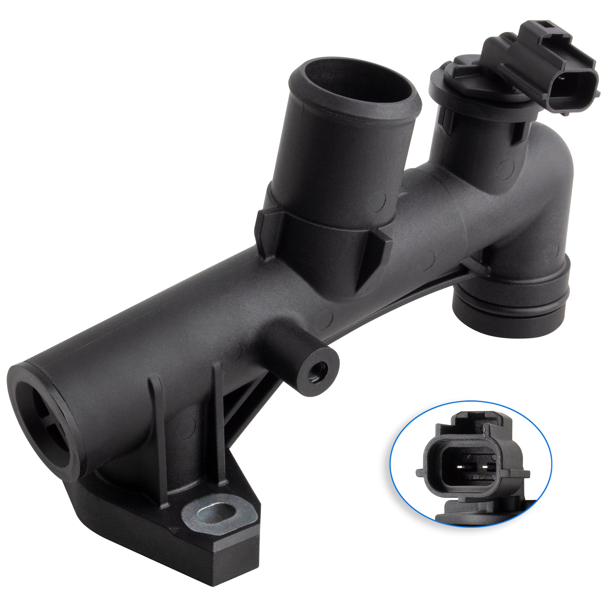 BOXI 902-031 Engine Coolant Water Outlet with Sensor Fits for Ford Escape Fusion Taurus for Lincoln