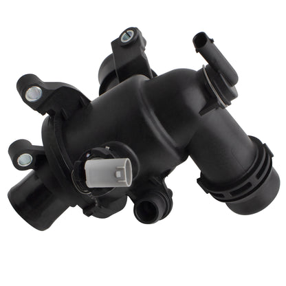 BOXI Engine Coolant Thermostat Housing Assembly with Thermostat and Sensor Fits for Mercedes-Benz