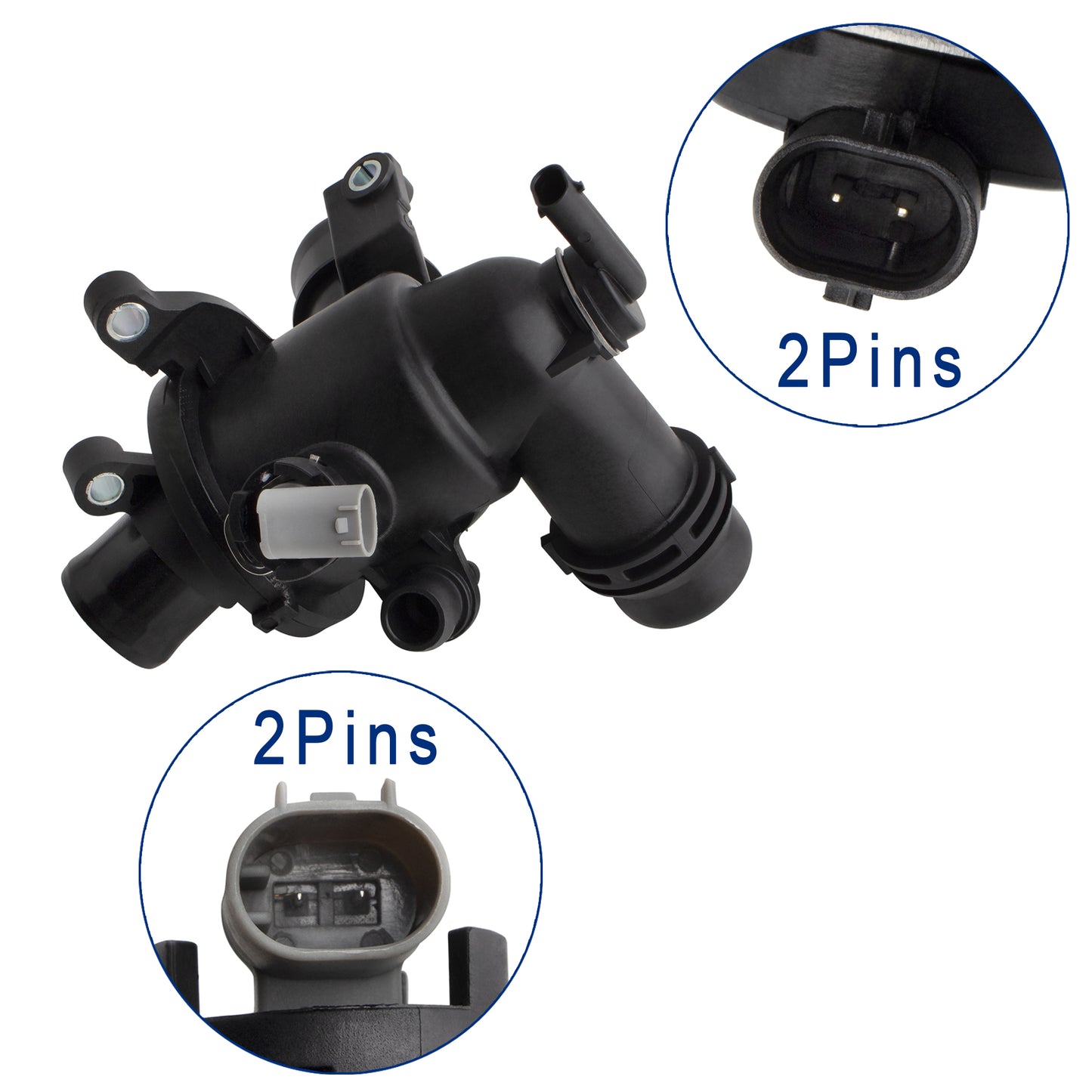 BOXI Engine Coolant Thermostat Housing Assembly with Thermostat and Sensor Fits for Mercedes-Benz — product photo 2