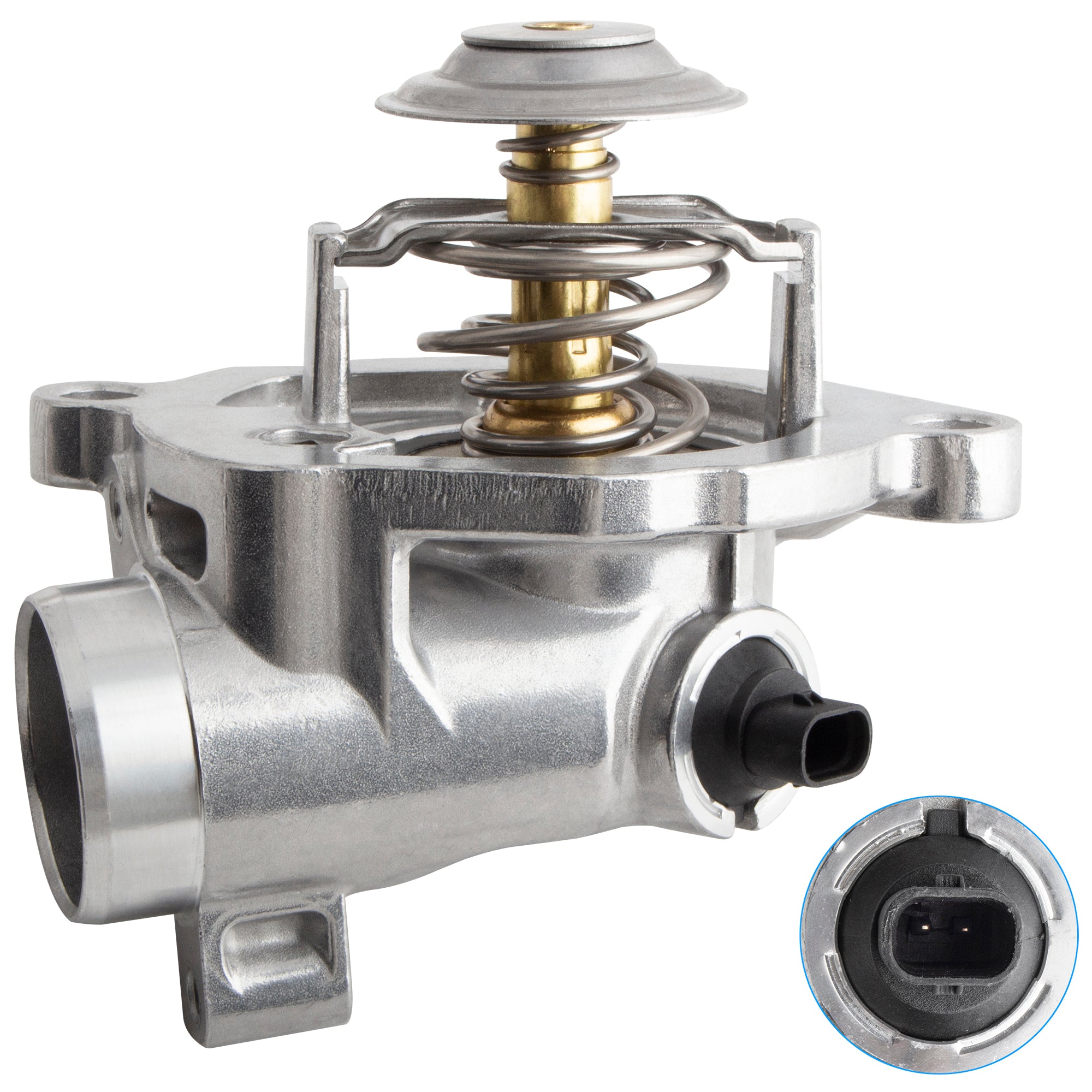BOXI 902-5184 Engine Coolant Thermostat Housing Assembly Fit for Mercedes-Benz CLK500 CLK550 E500