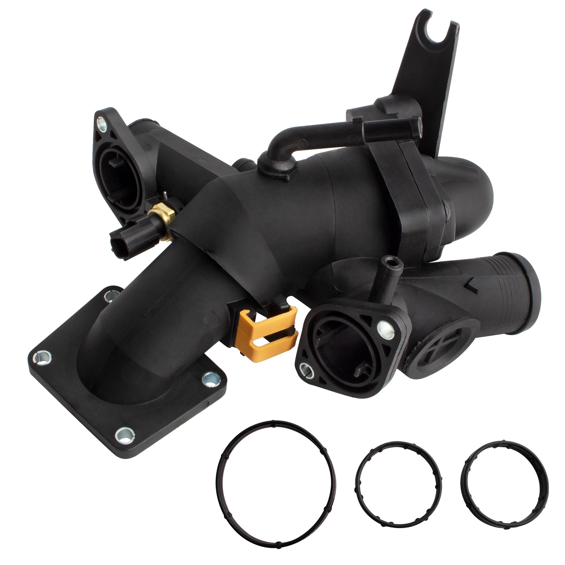 BOXI Engine Coolant Thermostat Housing Assembly Fits for Jaguar XF S-Type Super V8 Vanden Plas XJ8