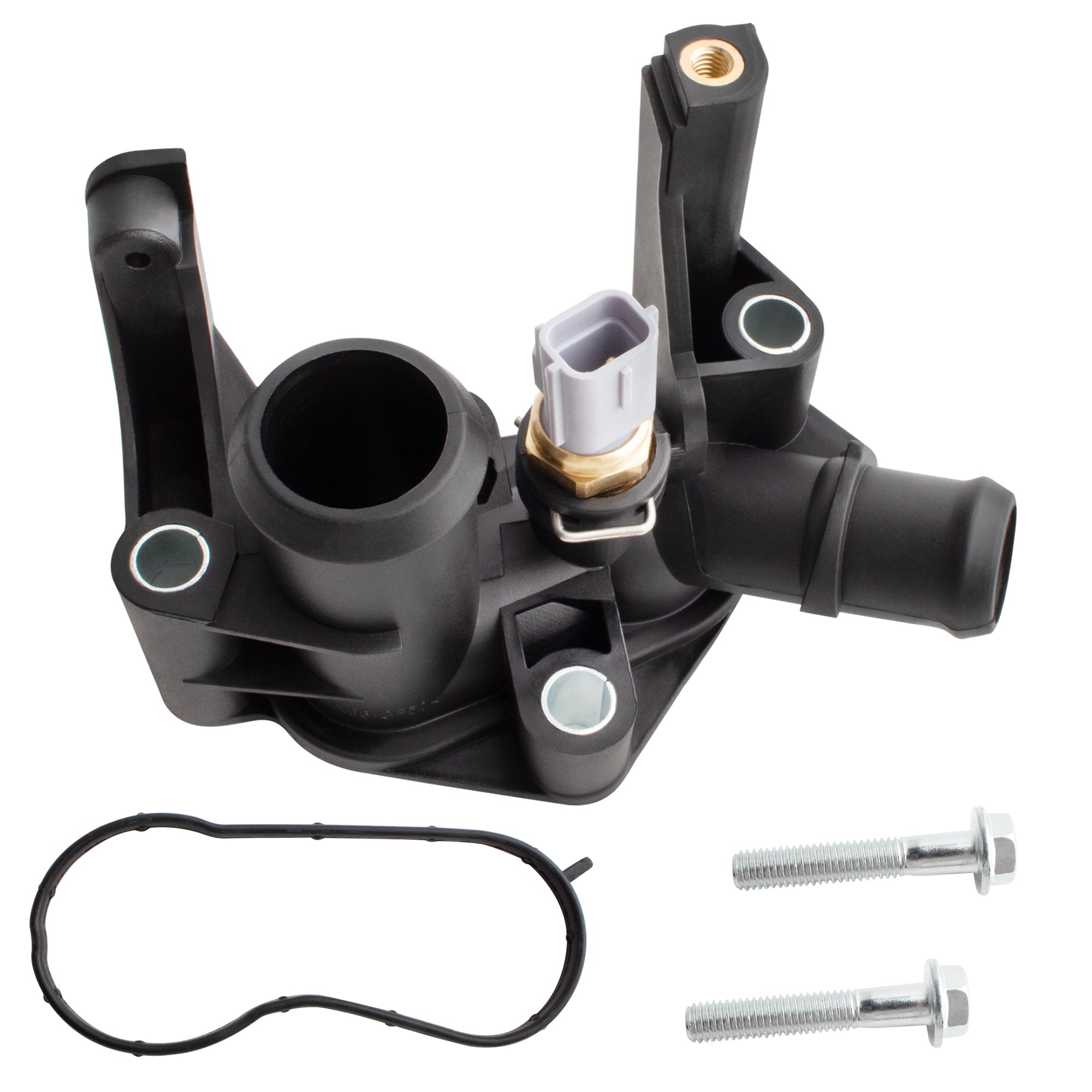 BOXI 902-230 Engine Coolant Water Outlet Fits for Ford Fiesta 2011 2012 2013 2014 2015 2016 2017
