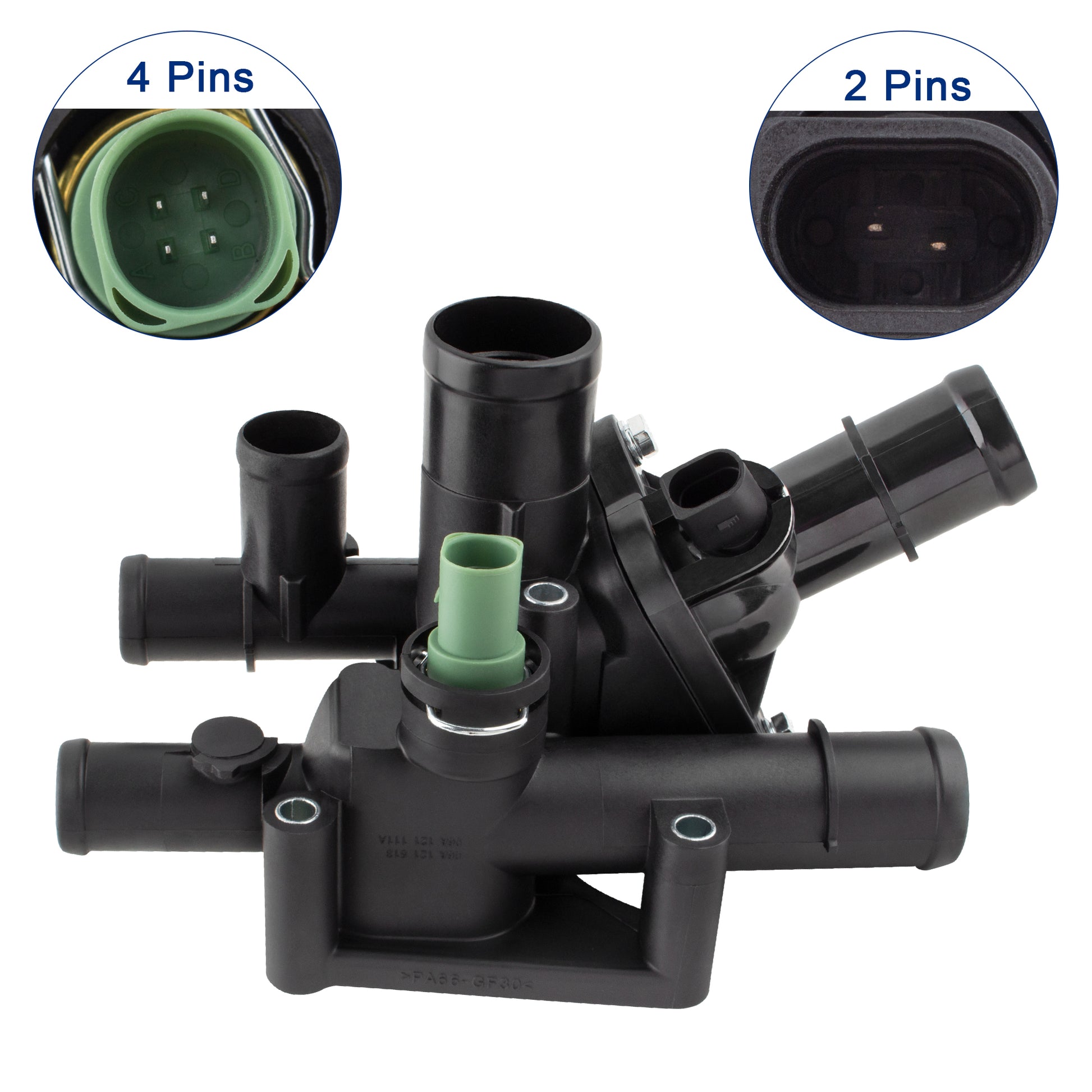 BOXI Engine Coolant Thermostat Housing Assembly with Sensor Fits for Volkswagen Bora Golf Passat — product photo 3