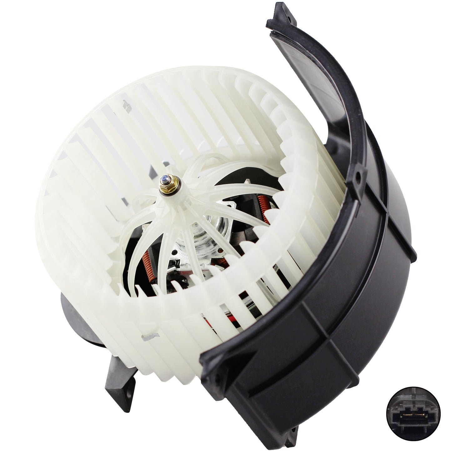 BOXI AC Heater Blower Motor Fan White with Cage - Fits for Volkswagen & Audi Vehicles - Touareg — product photo 2