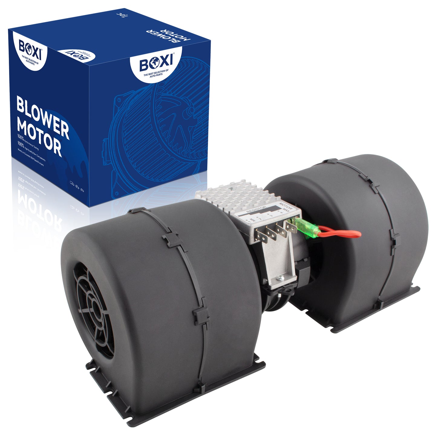 BOXI Blower Motor Assembly Fits for Dual Wheel 12 Volt 3 Speed Centrifugal Blower