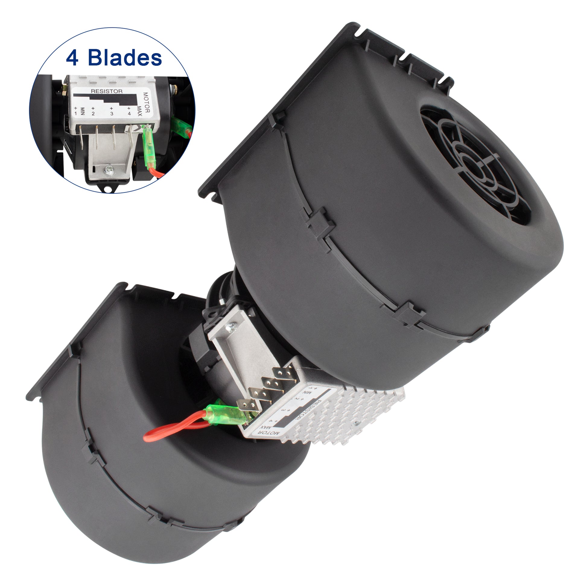 BOXI Blower Motor Assembly Fits for Dual Wheel 12 Volt 3 Speed Centrifugal Blower — product photo 2