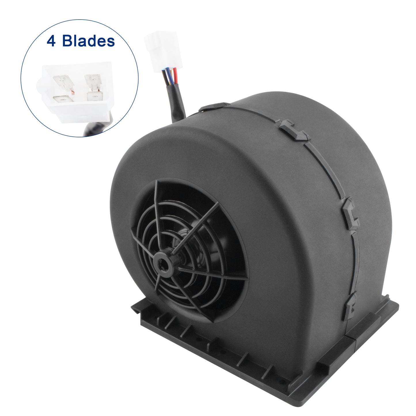 BOXI A/C Blower Motor Fan Assembly Single Wheel w/Fan Cage for Car 010-A70-74D 30003525 12V 4-Pin — product photo 2
