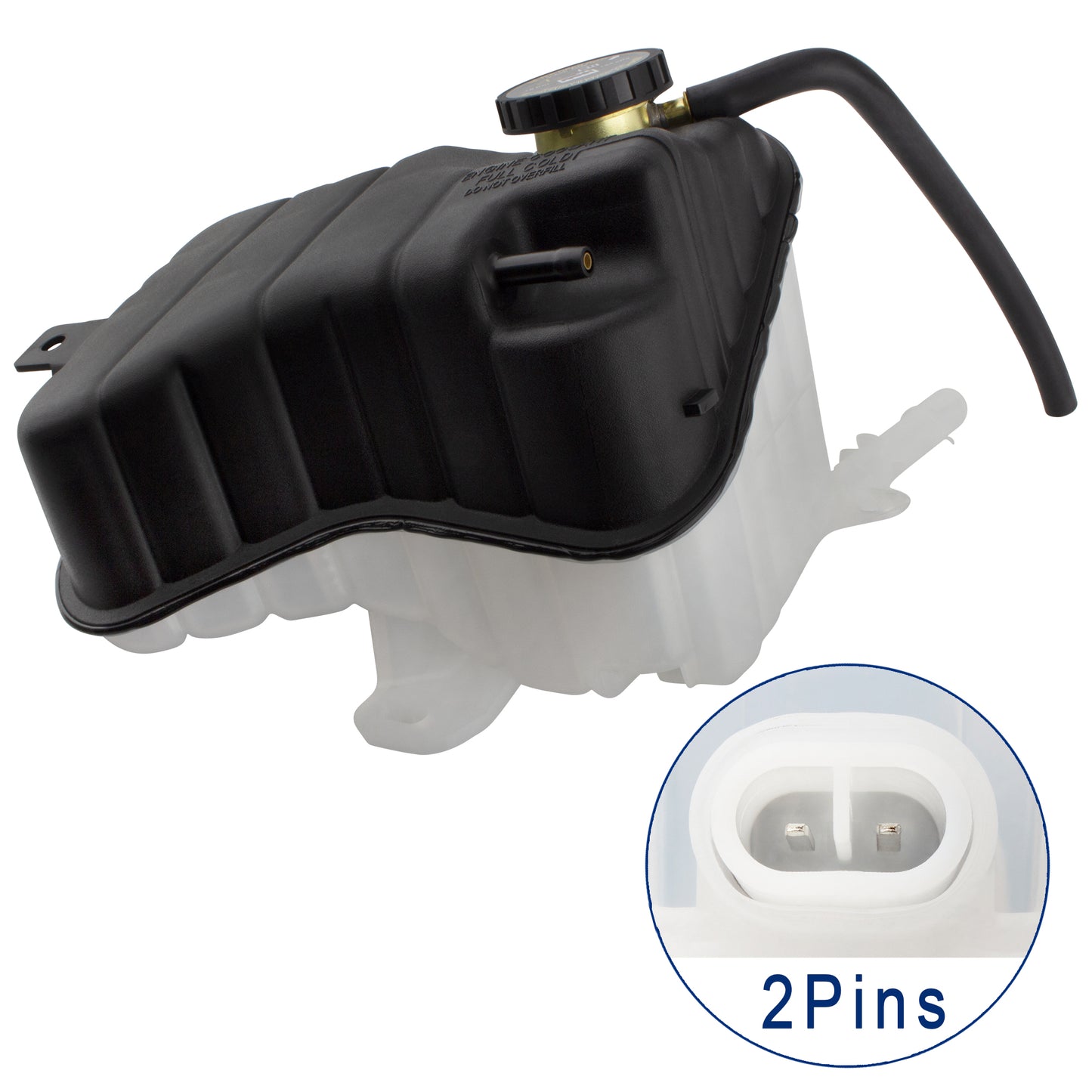 BOXI Coolant Reservoir Bottle Tank with Level Sensor and Cap For Cadillac Deville V8 4.6L 2000-2005 — product photo 2