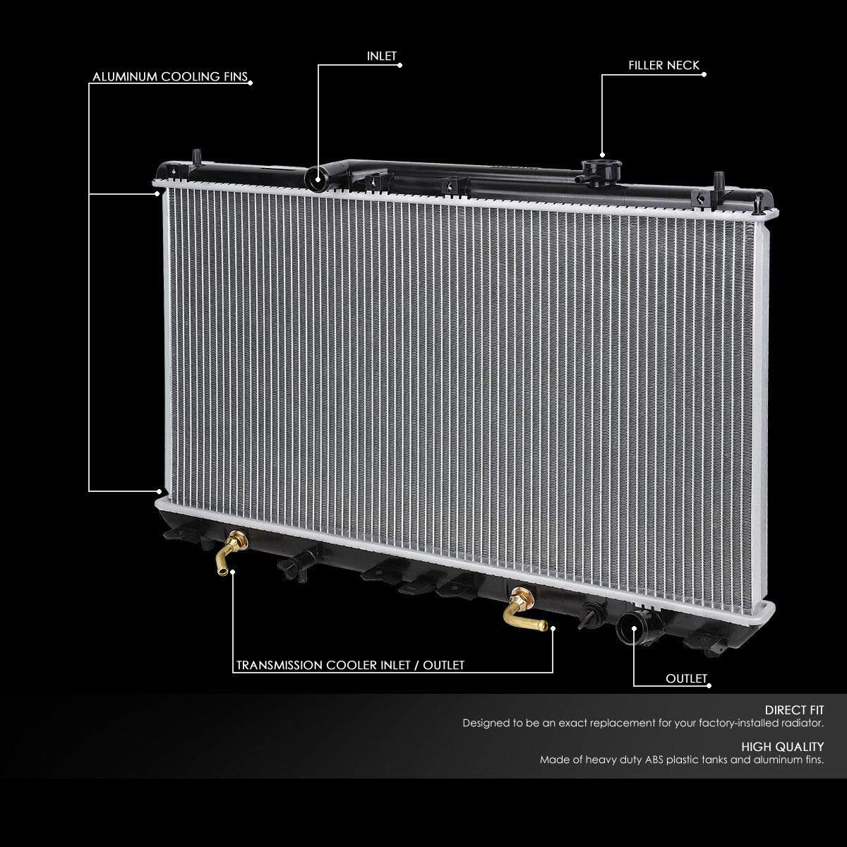BOXI Radiator Direct Replacement Assembly Fits for Toyota Camry 2.2L L4 1997-2001 — product photo 3