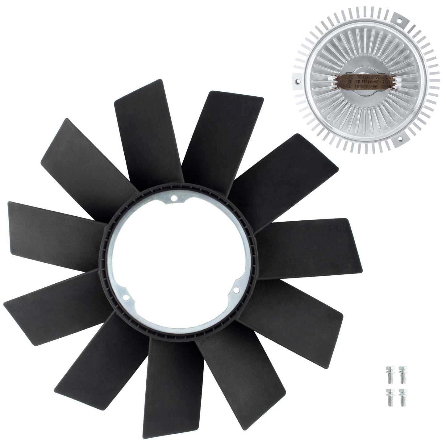 BOXI Radiator Cooling Fan Blade and Fan Clutch Kit for B-M-W E32 E34 E36 E39 E46 E53 323i 325i 328i
