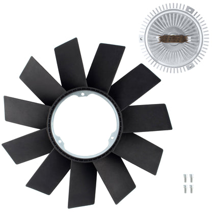 BOXI Radiator Cooling Fan Blade and Fan Clutch Kit for B-M-W E32 E34 E36 E39 E46 E53 323i 325i 328i