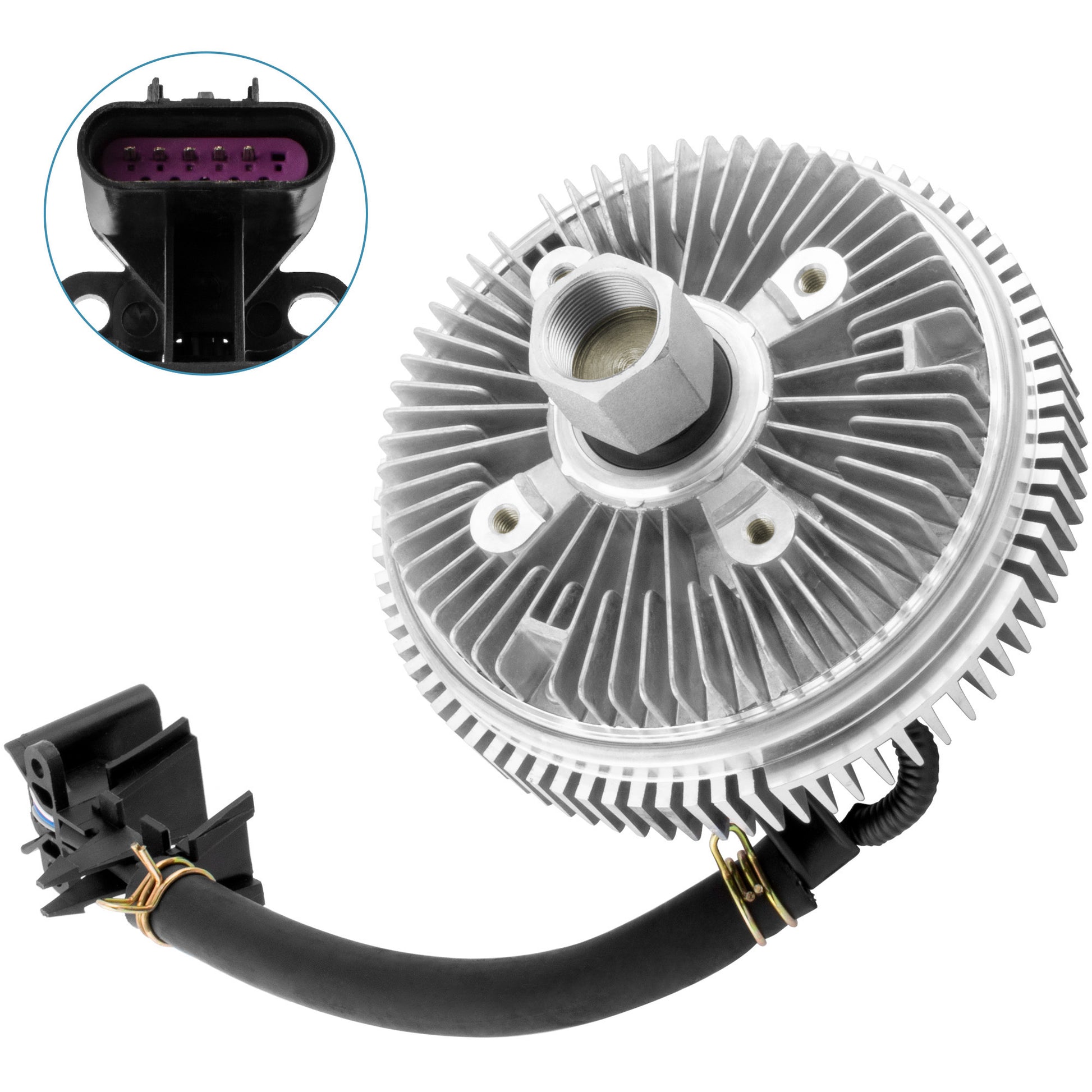 BOXI 622-001 Electric Radiator Cooling Fan Clutch with Harness Fits for 2002-2009 Chevy Trailblazer