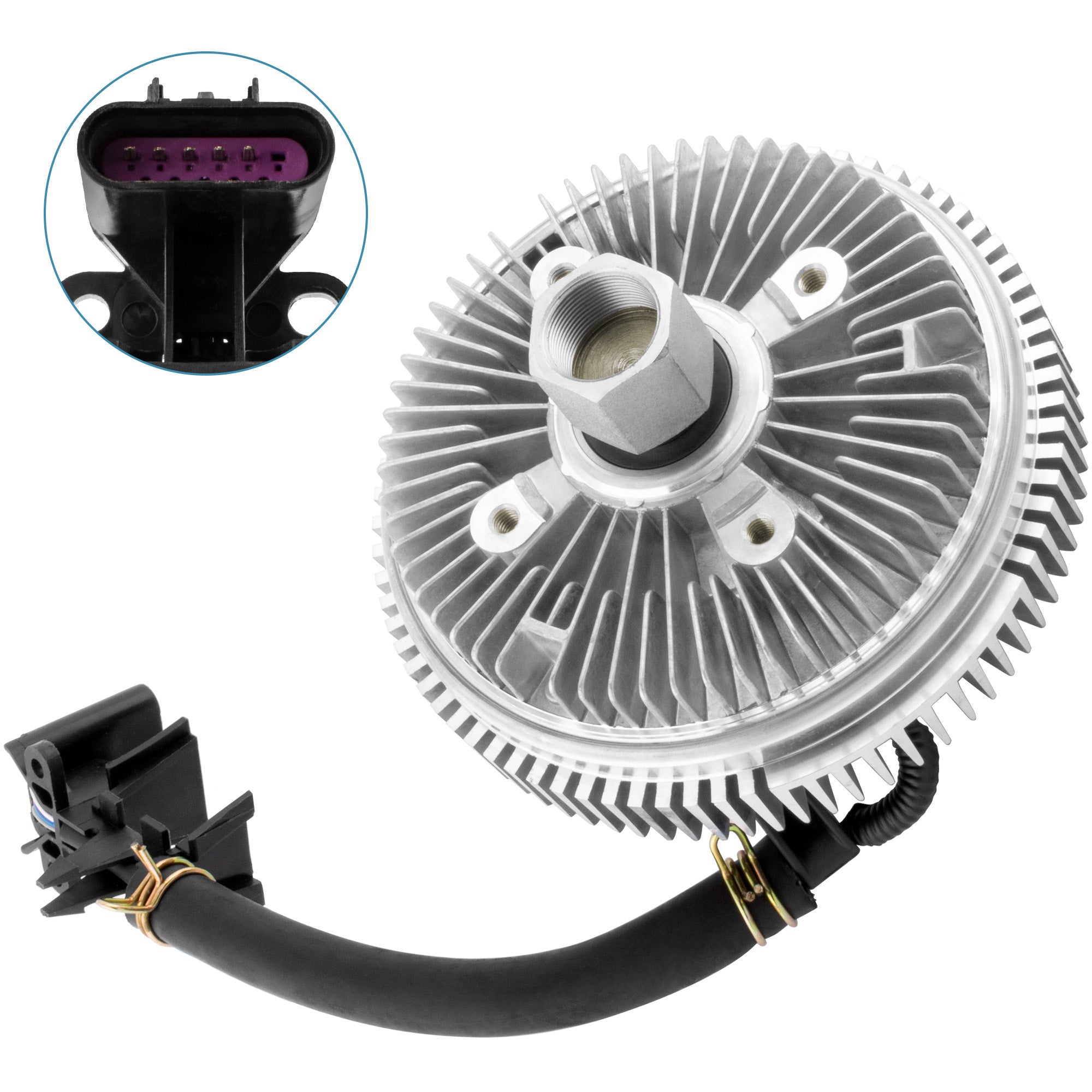 BOXI 622-001 Electric Radiator Cooling Fan Clutch with Harness Fits for 2002-2009 Chevy Trailblazer