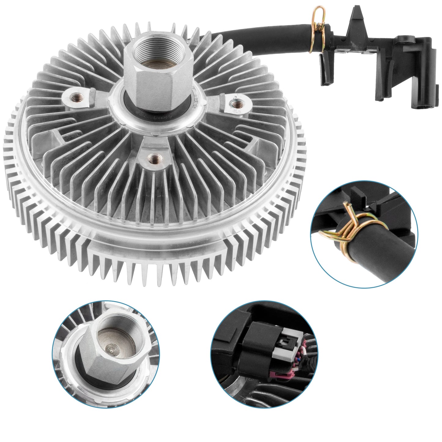 BOXI 622-001 Electric Radiator Cooling Fan Clutch with Harness Fits for 2002-2009 Chevy Trailblazer — product photo 3