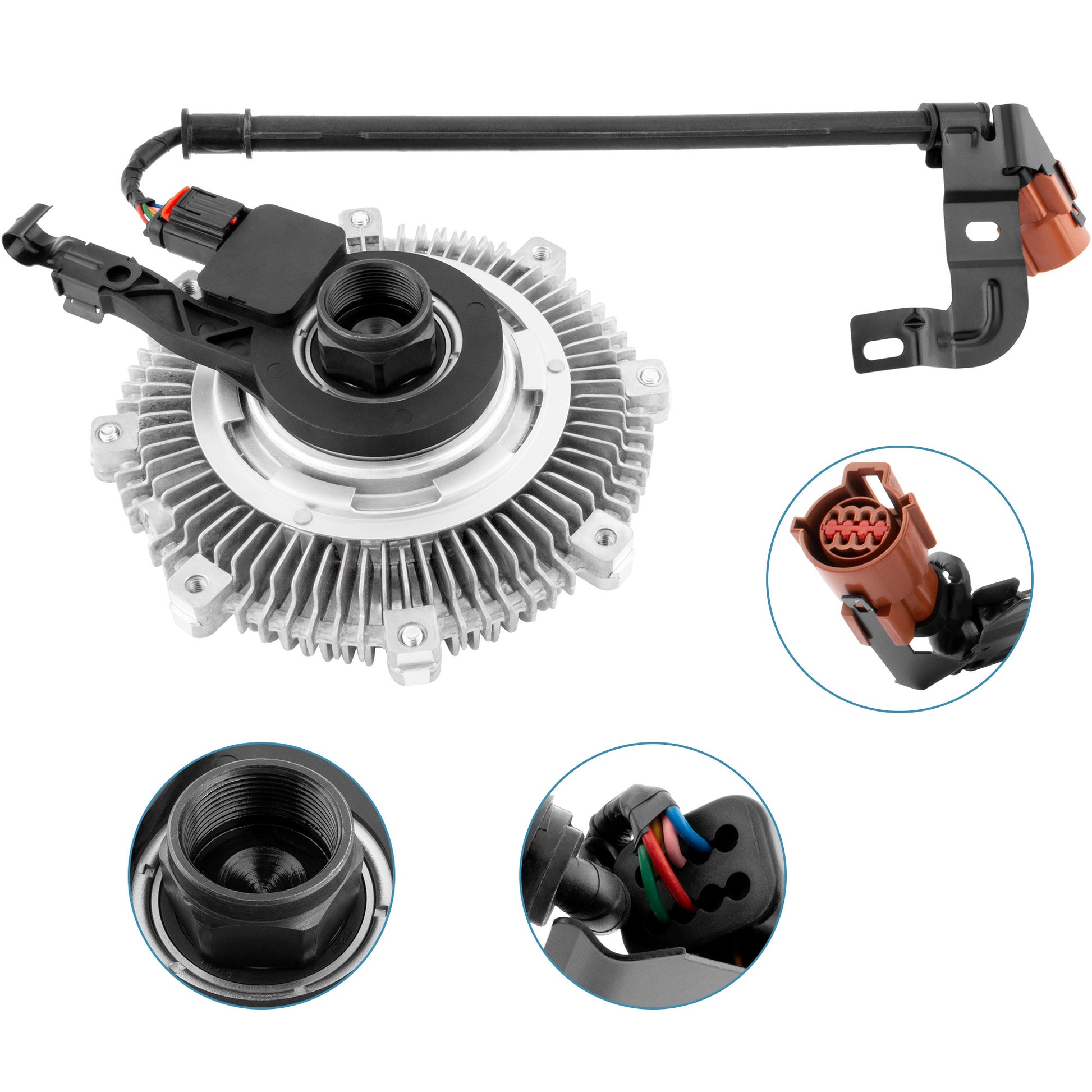 BOXI 3263 Electric Radiator Cooling Fan Clutch Fits for Ford Explorer 2006 2007 2008 2009 2010 — product photo 3