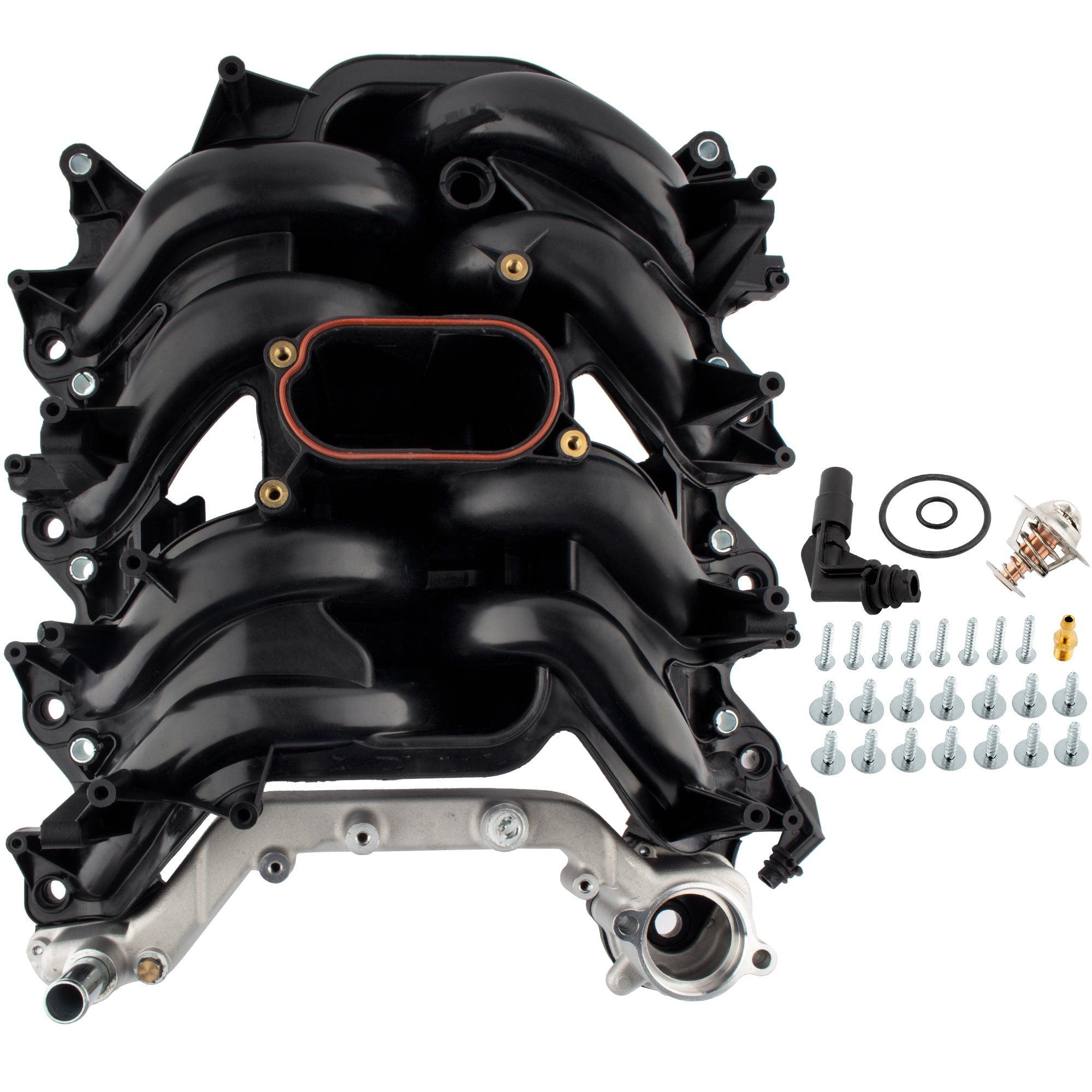 BOXI Upper Intake Manifold For with Gasket & Thermostat fit for Select 2000-2015 for Ford