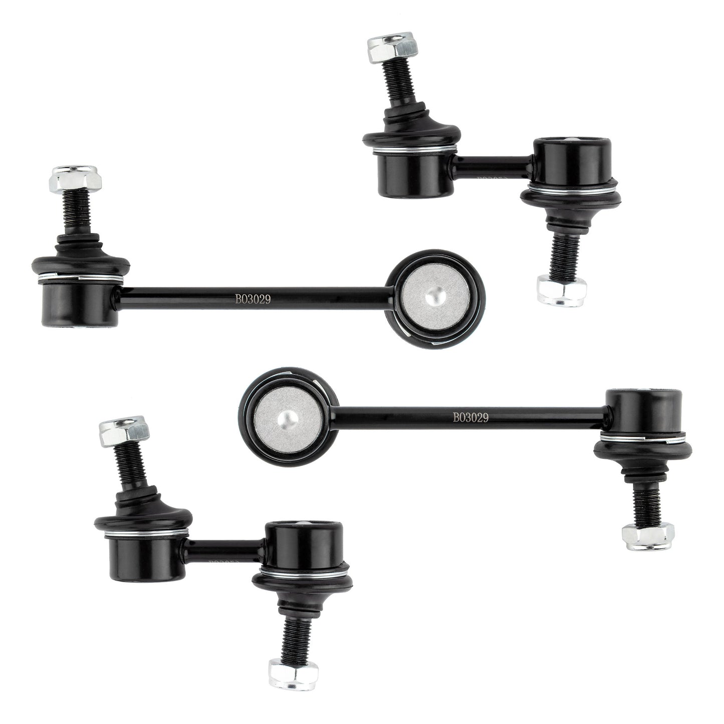 BOXI K90667 K90668 K90669 (Set of 4) Front & Rear Sway Stabilizer Bar End Link Kit Replacement