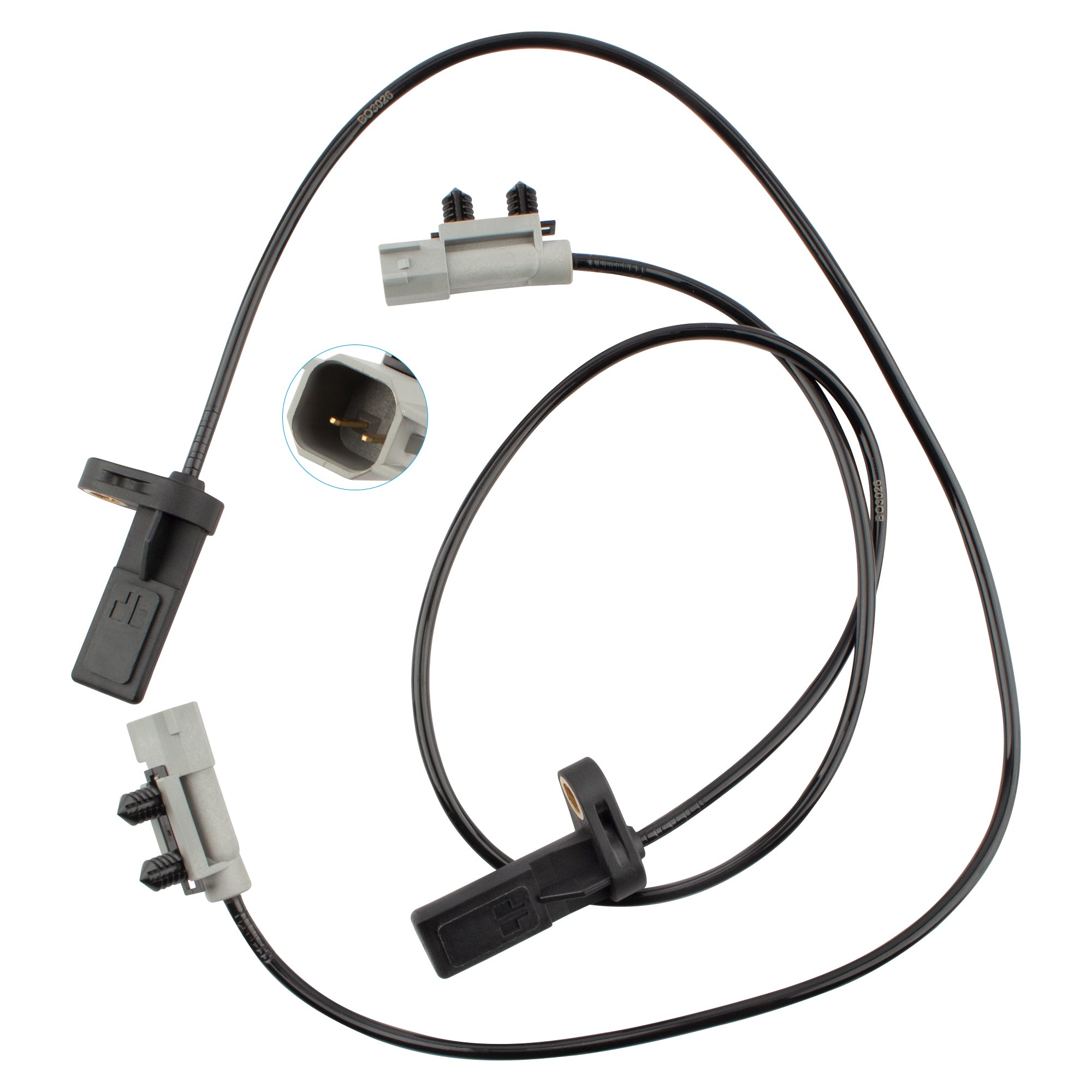 BOXI Set of 2 Rear ABS Wheel Speed Sensors Left & Right Fit for Jeep Commander 2006 2007 2008 2009