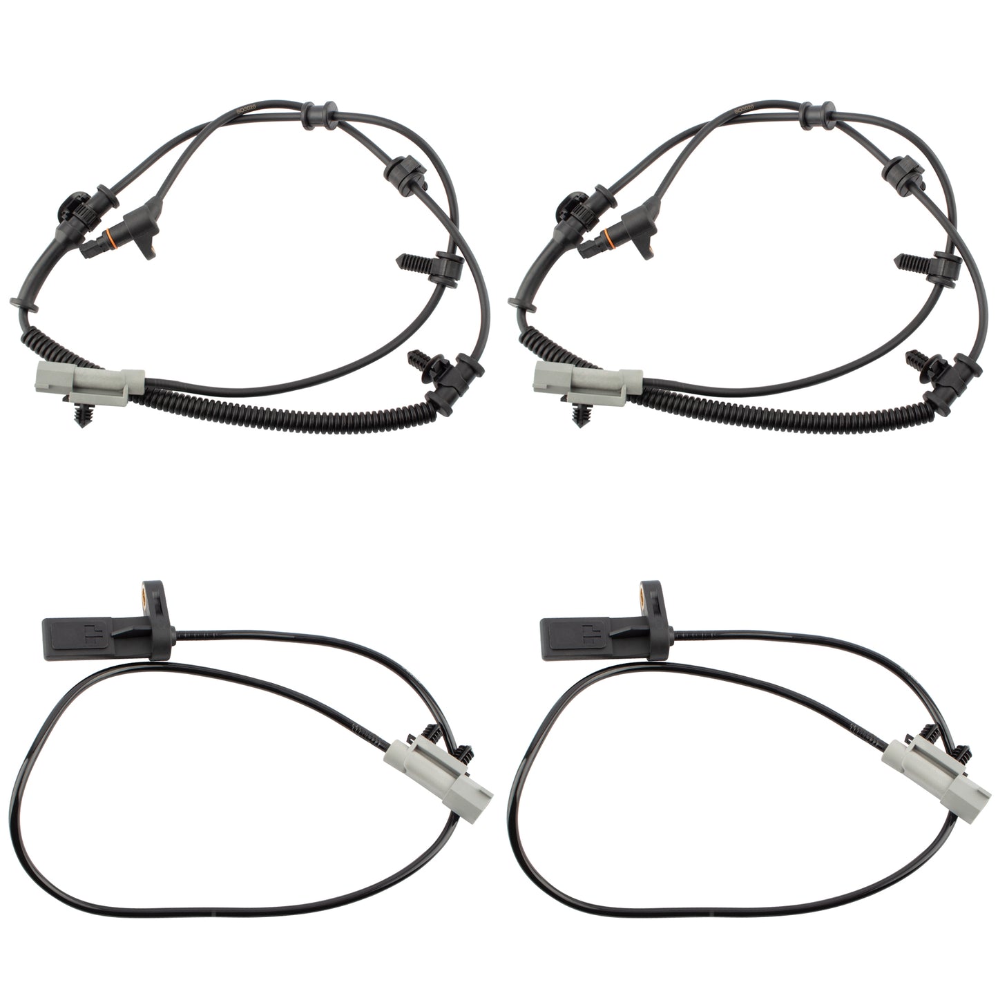 BOXI 4pcs Front & Rear Left Right ABS Wheel Speed Sensor Fit for Je-ep Commander 2006-2010