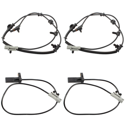 BOXI 4pcs Front & Rear Left Right ABS Wheel Speed Sensor Fit for Je-ep Commander 2006-2010