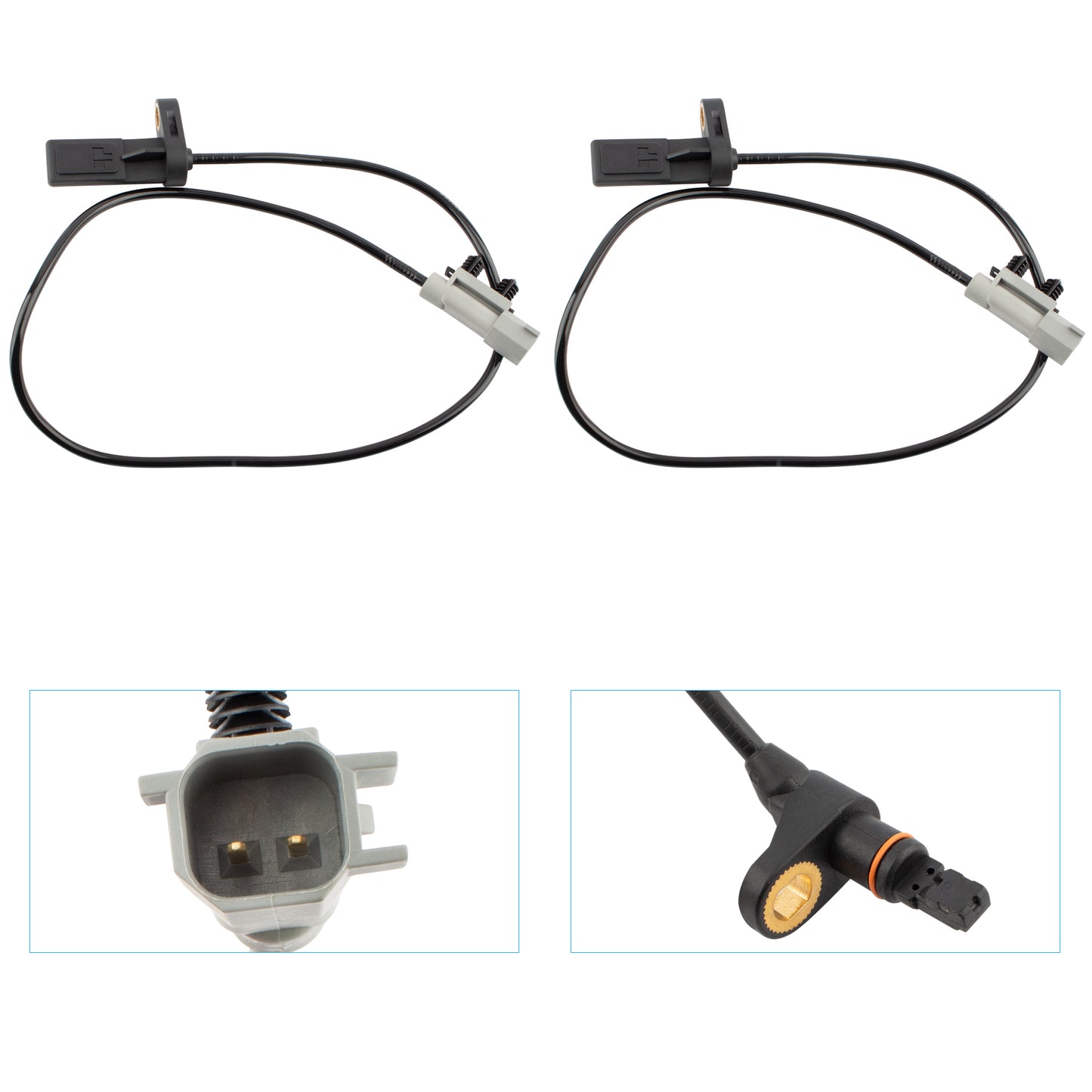BOXI 4pcs Front & Rear Left Right ABS Wheel Speed Sensor Fit for Je-ep Commander 2006-2010 — product photo 2