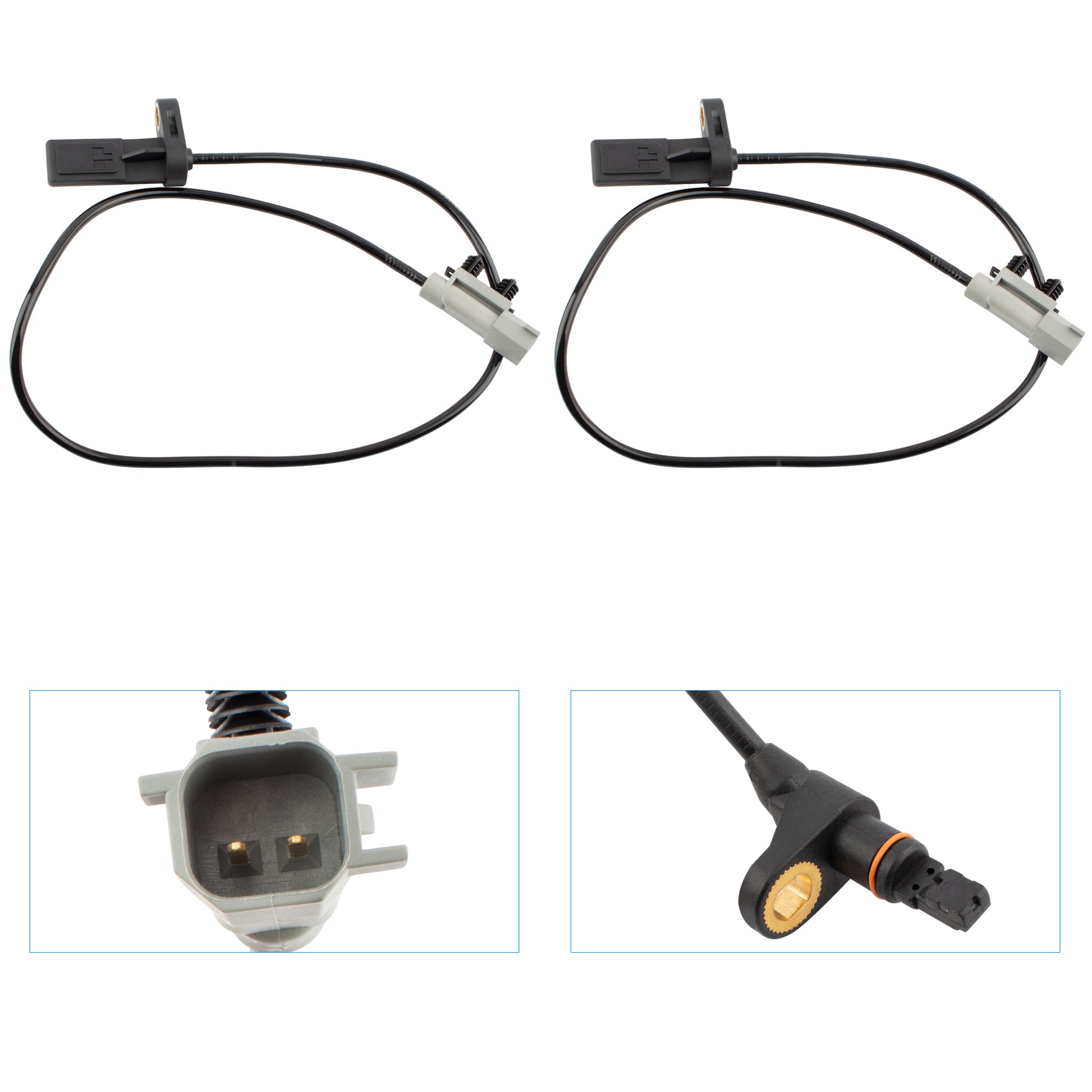 BOXI 4pcs Front & Rear Left Right ABS Wheel Speed Sensor Fit for Je-ep Commander 2006-2010 — product photo 2
