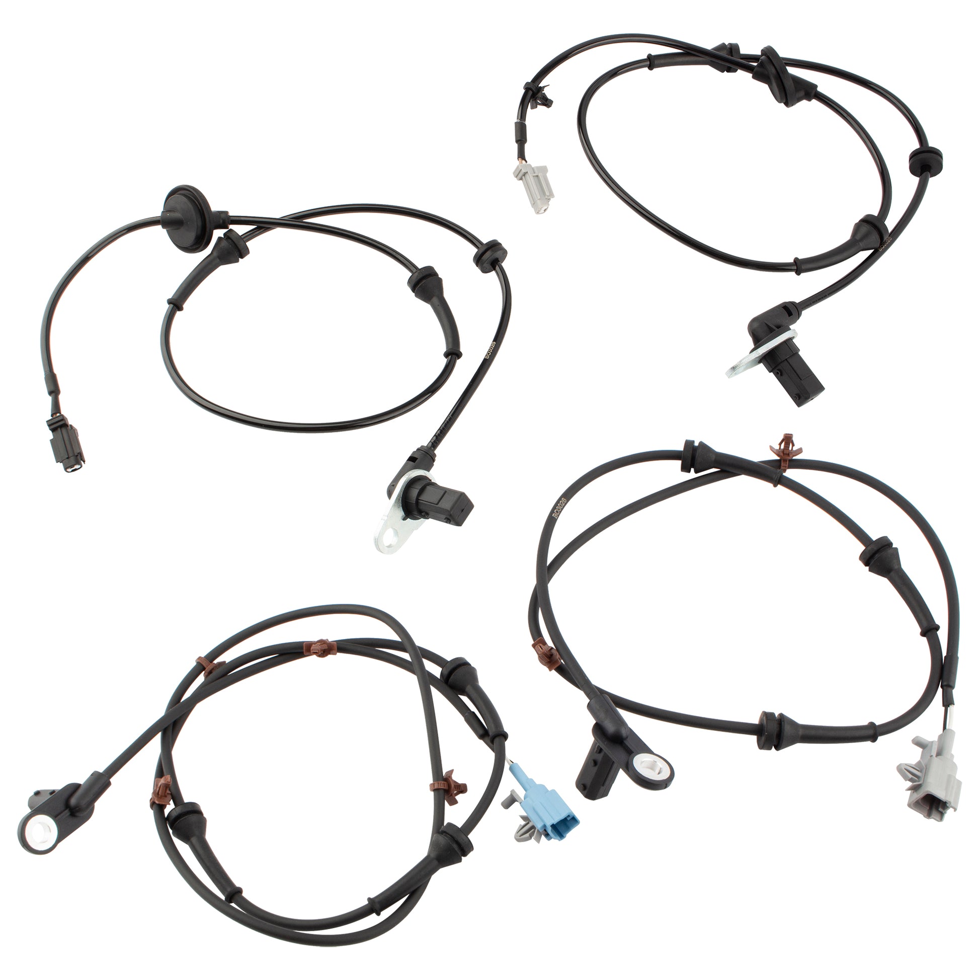 BOXI 4pcs Front and Rear Left and Right Side ABS Wheel Speed Sensors Fit for Nissan Maxima 2004