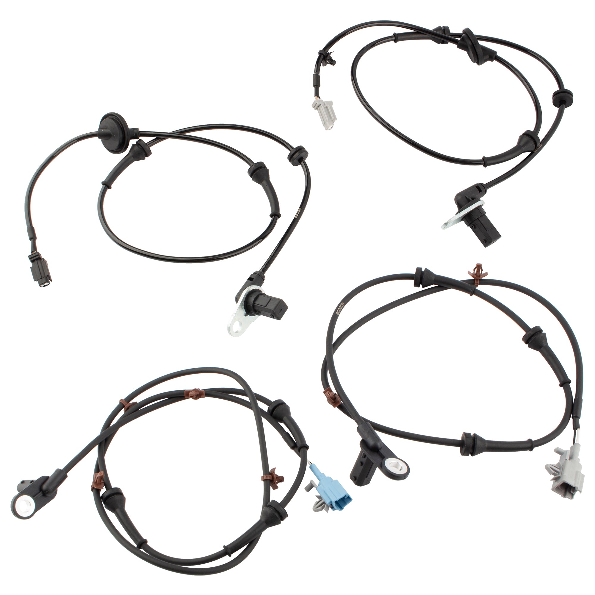 BOXI 4pcs Front and Rear Left and Right Side ABS Wheel Speed Sensors Fit for Nissan Maxima 2004