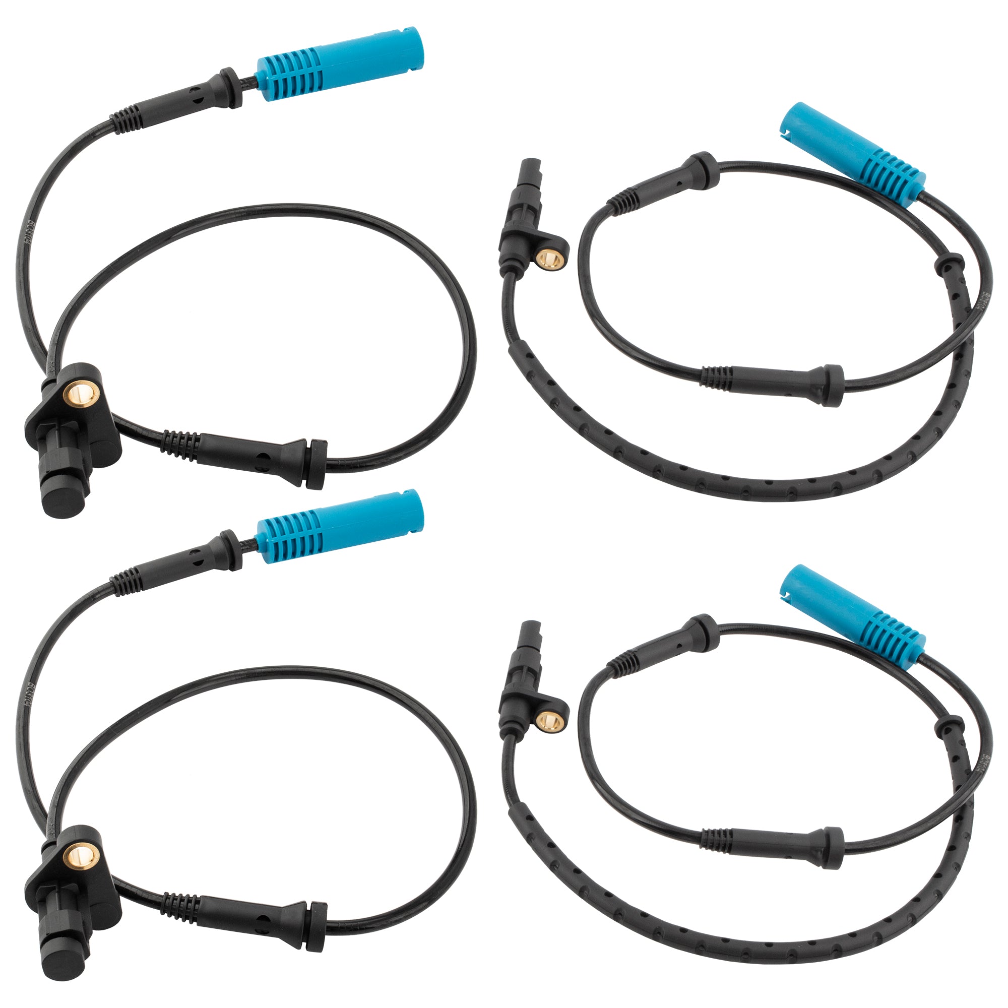 BOXI (Set of 4) Front & Rear Left & Right Side ABS Wheel Speed Sensor Fit for BMW 525i 528i 530i