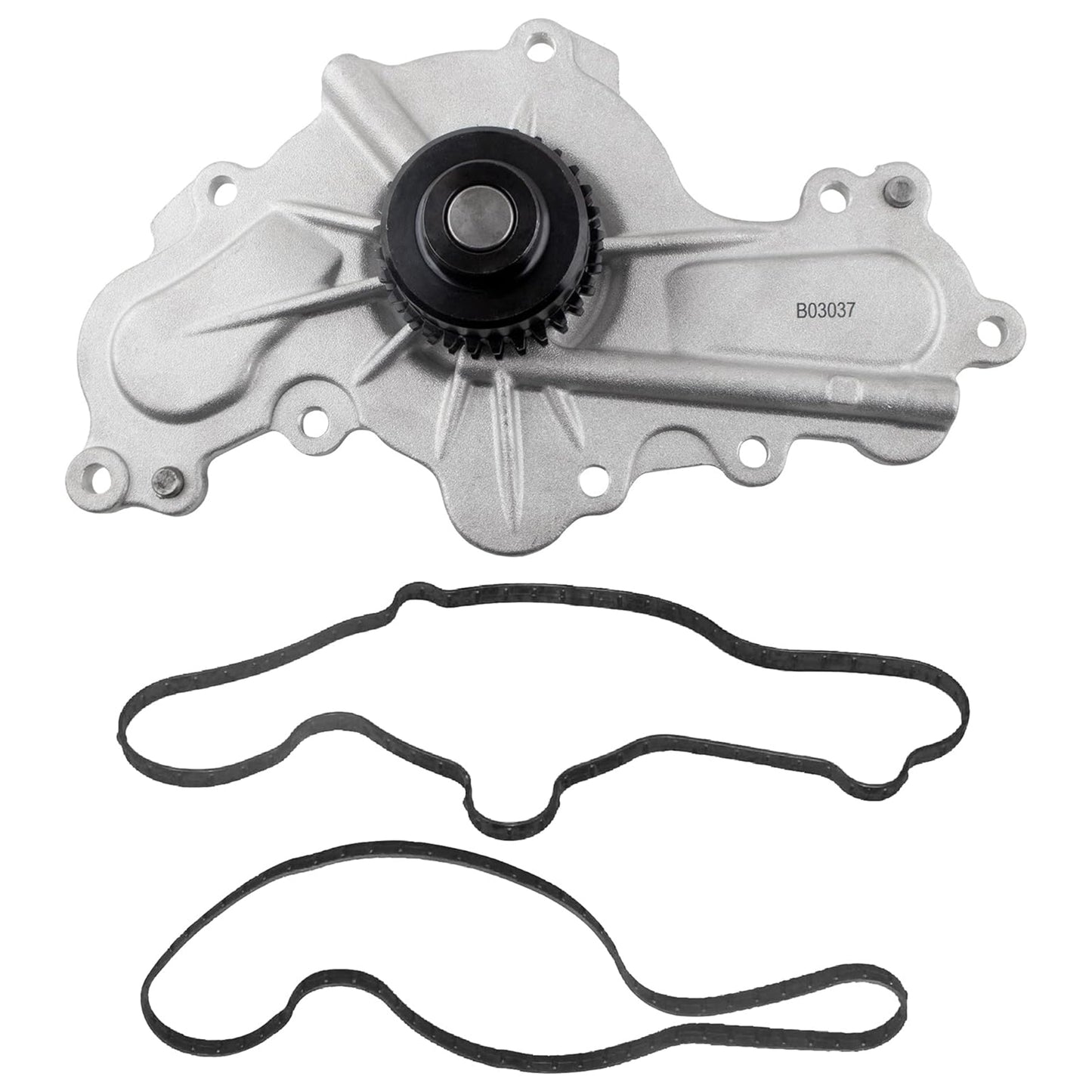 BOXI Engine Water Pump w/Double-Row Sprocke & Gasket Fit for Ford Edge Explorer Flex 2011-2019 /