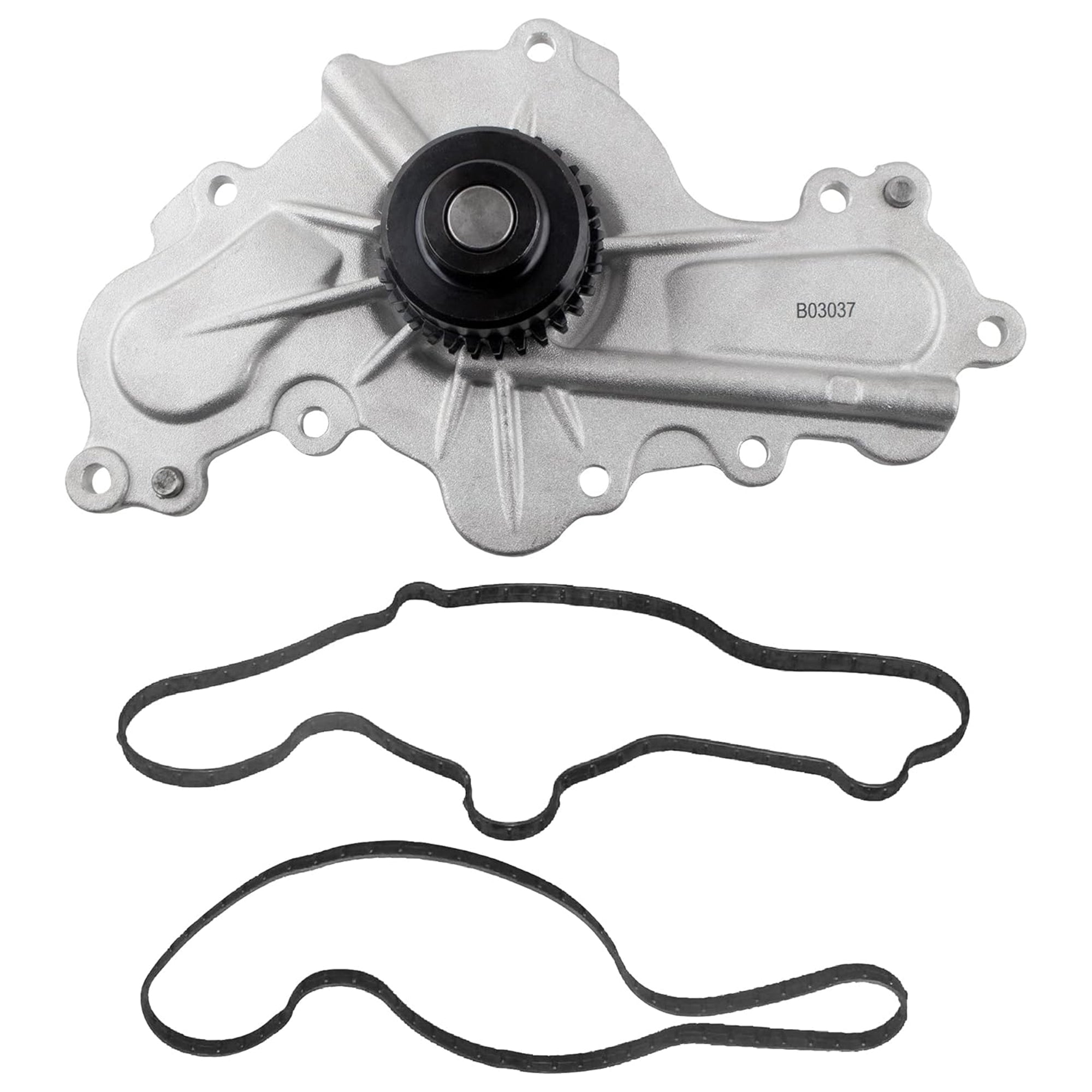 BOXI Engine Water Pump w/Double-Row Sprocke & Gasket Fit for Ford Edge Explorer Flex 2011-2019 /