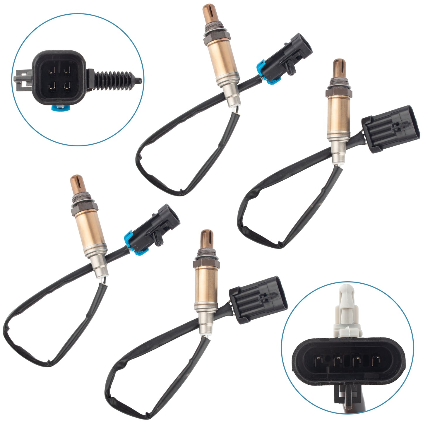 BOXI 4pcs Oxygen O2 Sensor Upstream+Downstream Compatible for Chevy GMC Cadillac Escalade Avalanche