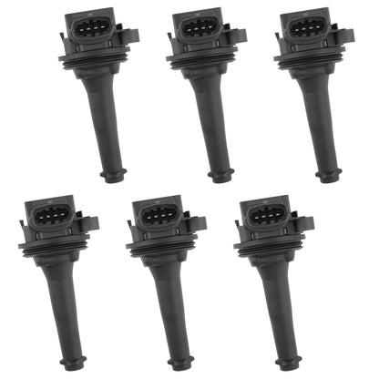 BOXI 6pcs Ignition Coils for Volvo S60 C70 S70 V70 XC70 S80 XC90 2.3L 2.4L 2.5L L5 1999-2007