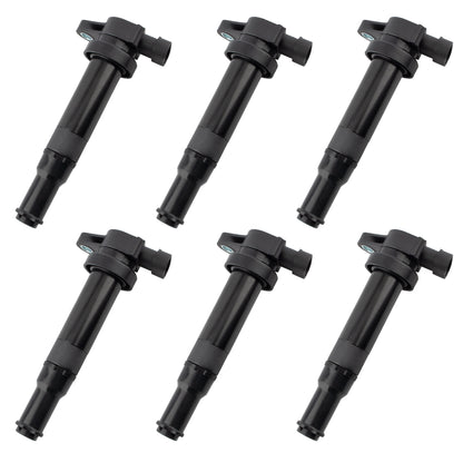 BOXI 6pcs Ignition Coils Compatible for Hyundai Santa Fe 2007 2008 2009