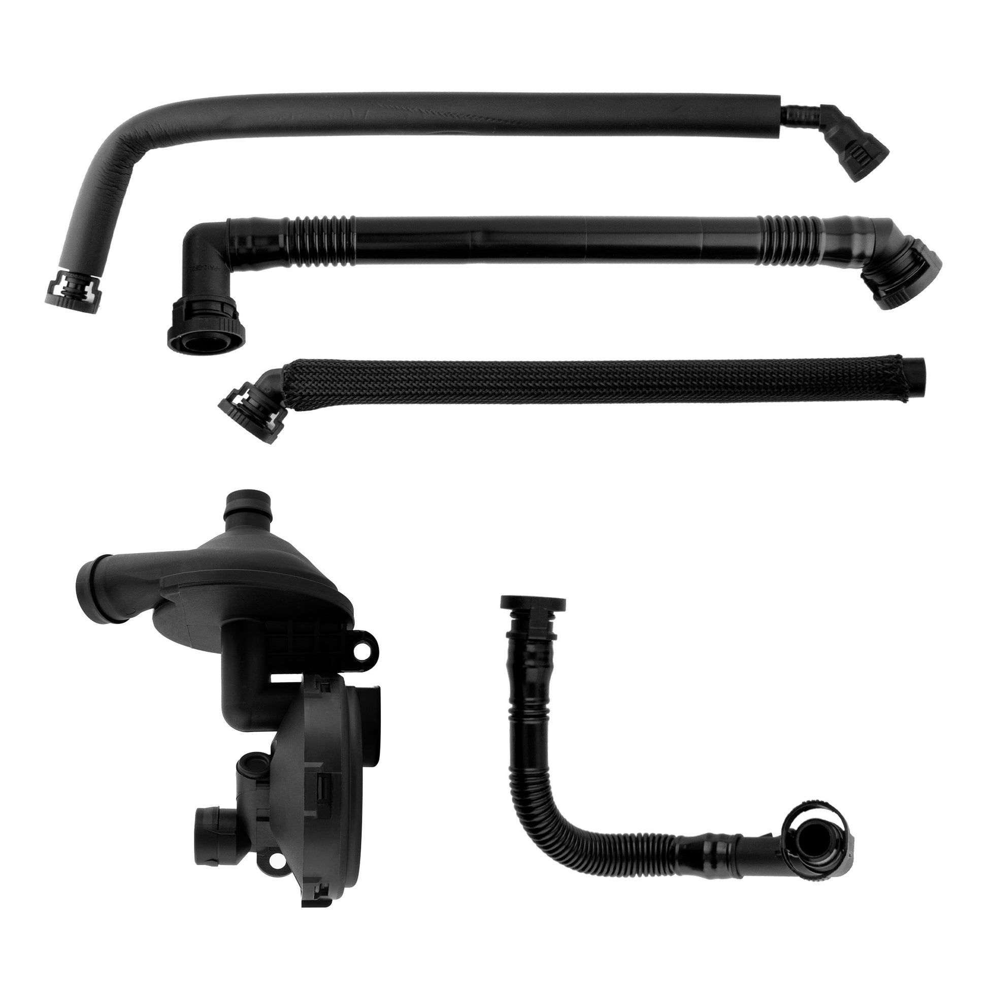 BOXI Set of 5 Crankcase Vent Valve Oil Separator with Breather Hose Kit Fit for BMW E46 E39 E53 — product photo 2