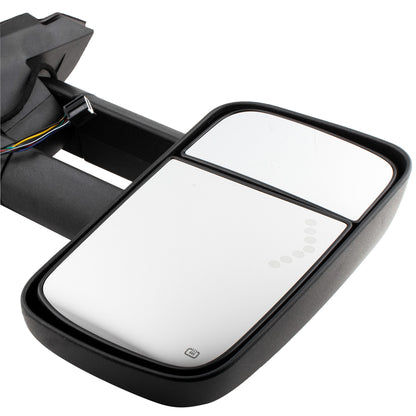 BOXI Left Driver Side Towing Mirror Power Heated Telescoping with LED Arrow Signal Light Compatible — product photo 5
