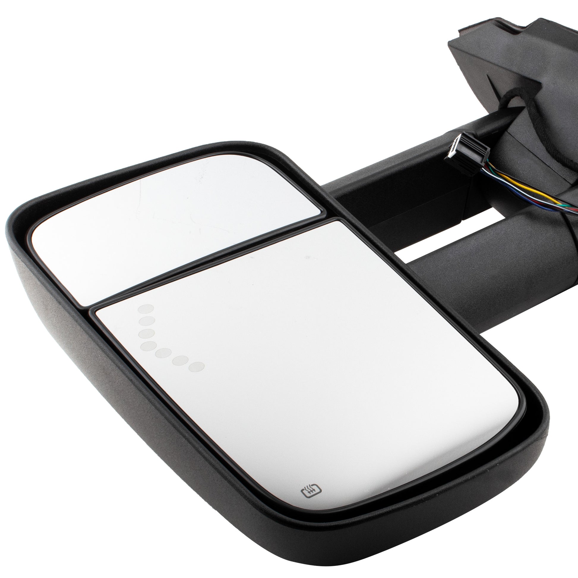 BOXI Right Passenger Side Towing Mirror Power Heated Telescoping with LED Arrow Signal Light — product photo 5