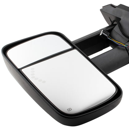 BOXI Right Passenger Side Towing Mirror Power Heated Telescoping with LED Arrow Signal Light — product photo 5
