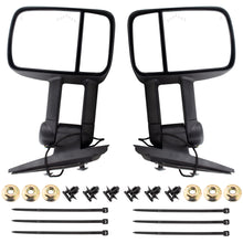 BOXI Left & Right Side Towing Mirror Power Heated Telescoping with LED Arrow Signal Light Fit