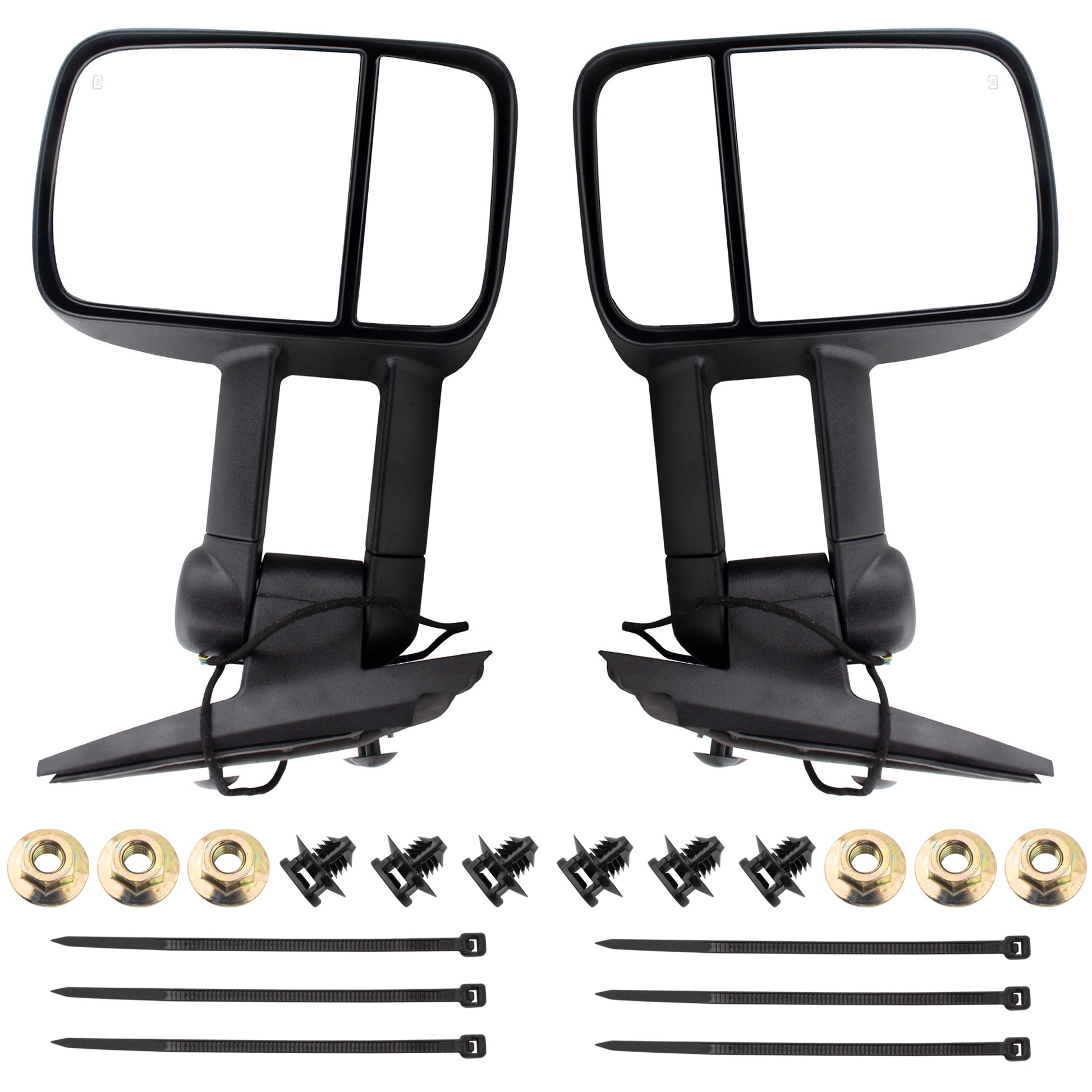 BOXI Left & Right Side Towing Mirror Power Heated Telescoping Fit for Chevy Silverado Sierra Pickup