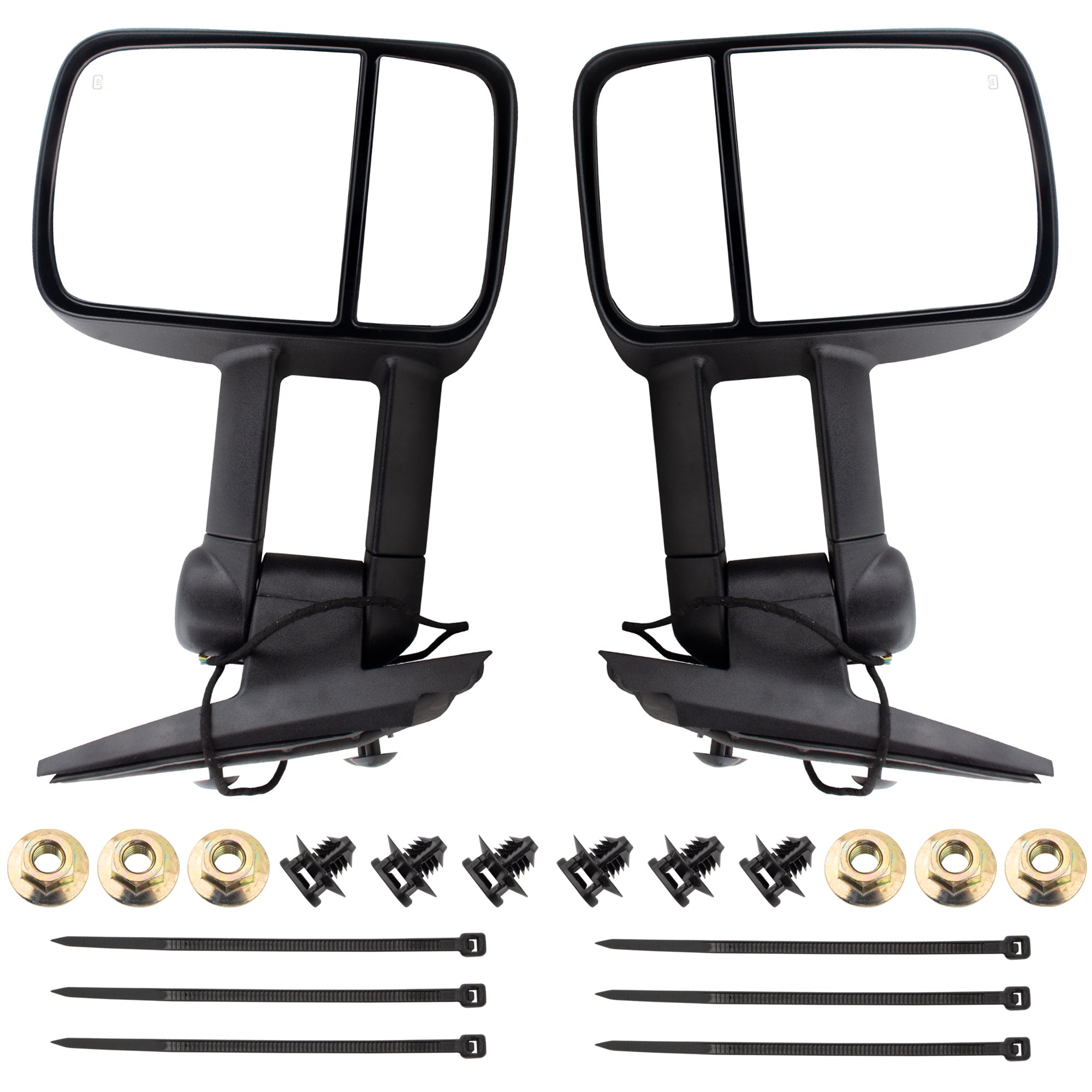 BOXI Left & Right Side Towing Mirror Power Heated Telescoping Fit for Chevy Silverado Sierra Pickup