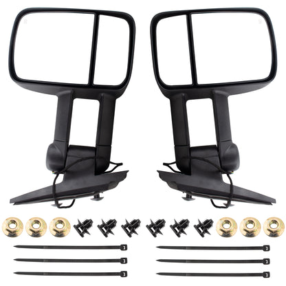 BOXI Left & Right Side Towing Mirror Power Heated Telescoping Fit for Chevy Silverado Sierra Pickup