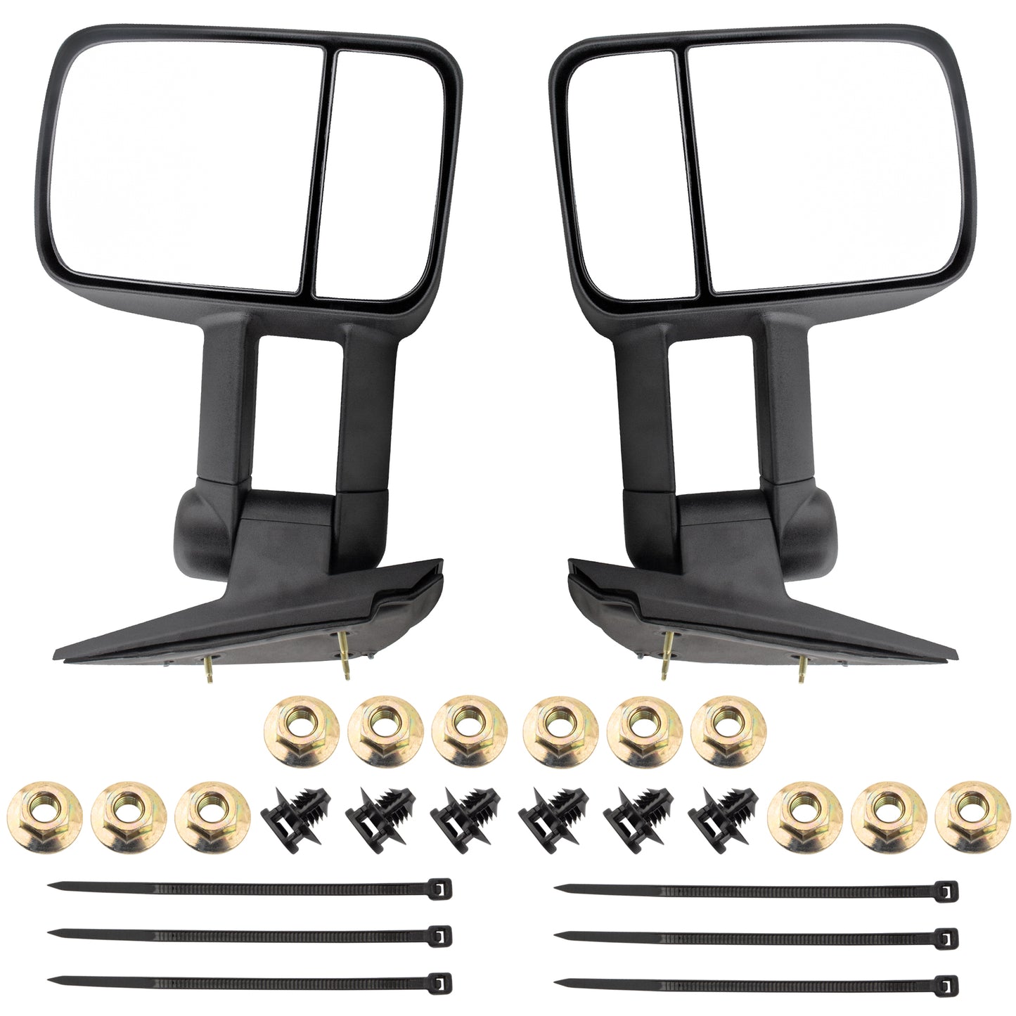BOXI GM1320337 GM1321337 Manual Towing Mirrors for Cadillac Escalade, Chevy Silverado Suburban