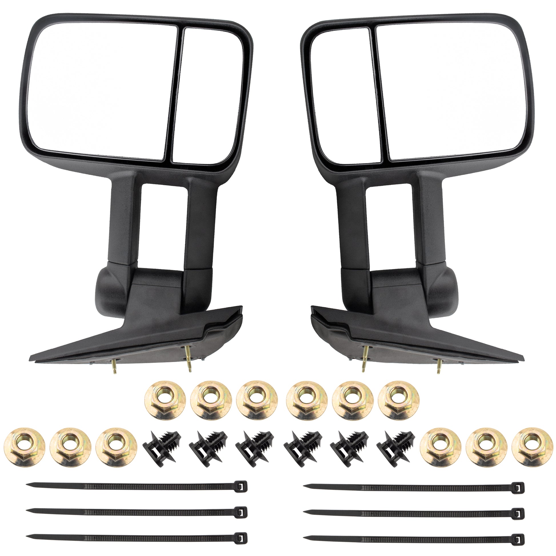 BOXI GM1320337 GM1321337 Manual Towing Mirrors for Cadillac Escalade, Chevy Silverado Suburban