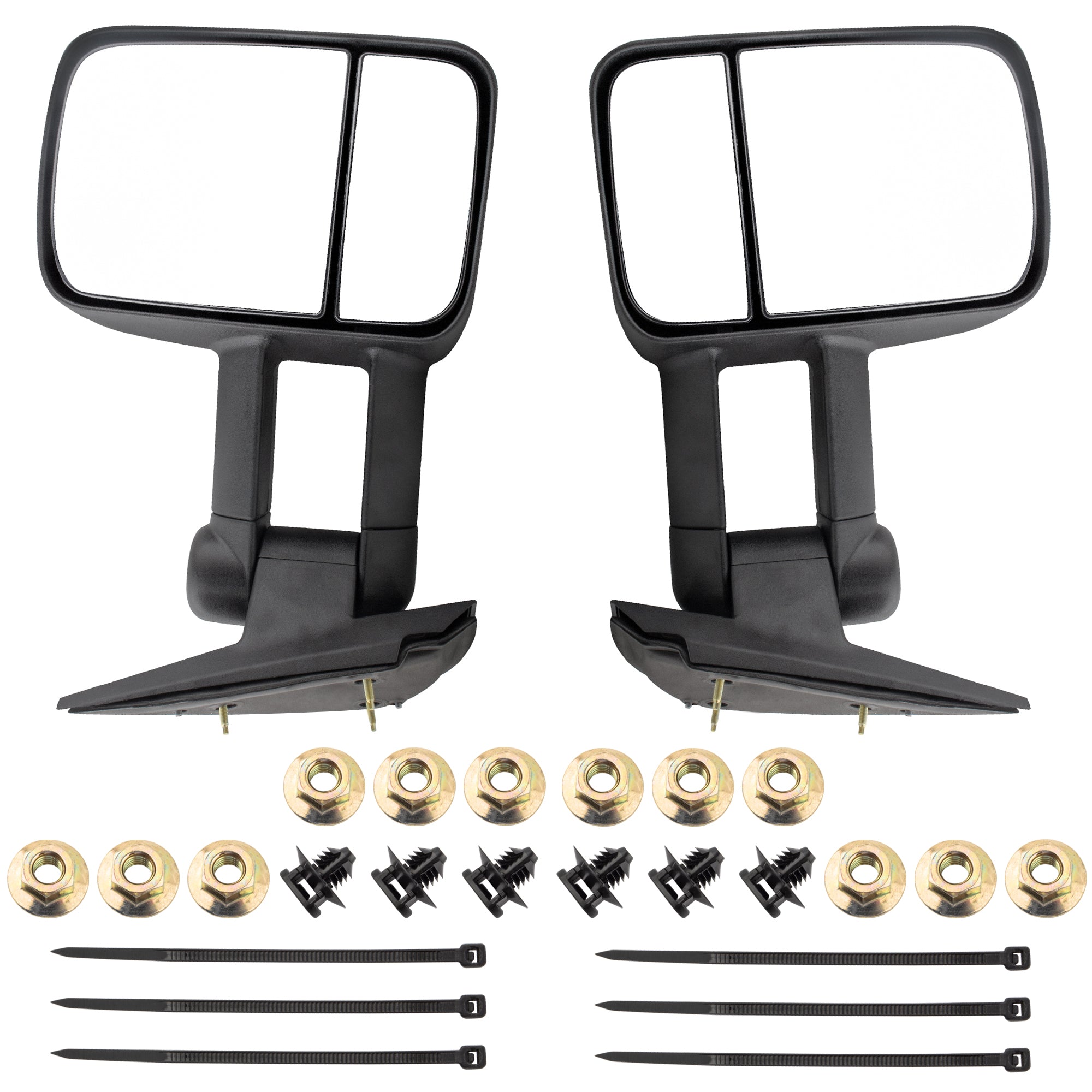 BOXI GM1320337 GM1321337 Manual Towing Mirrors for Cadillac Escalade, Chevy Silverado Suburban