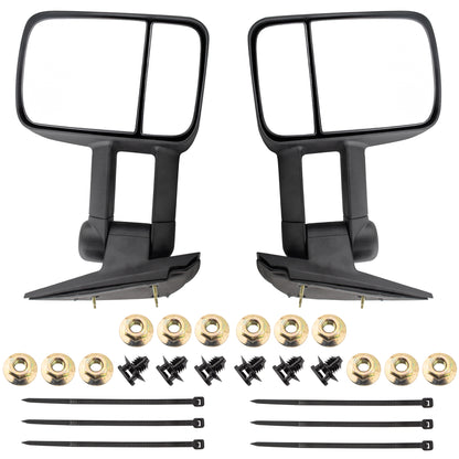 BOXI GM1320337 GM1321337 Manual Towing Mirrors for Cadillac Escalade, Chevy Silverado Suburban