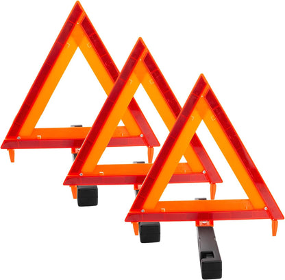 BOXI (3 Pack Triangle Warning Frame Triangle Foldable Emergency Warning Triangle Reflector Safety — product photo 2